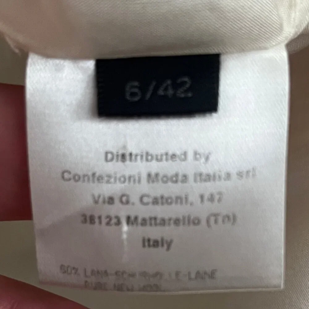 CALVIN KLEIN COLLECTION $1875  CONSTRUCTION TAILORED BLOUSE 4/6 - Picture 7 of 7